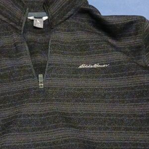Eddie bauer long sleeve sweater.partial zip up.